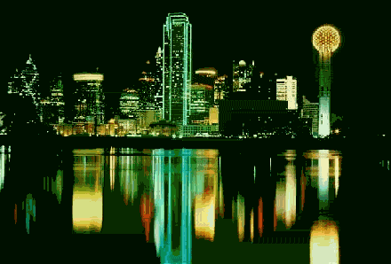 Dallas skyline at night